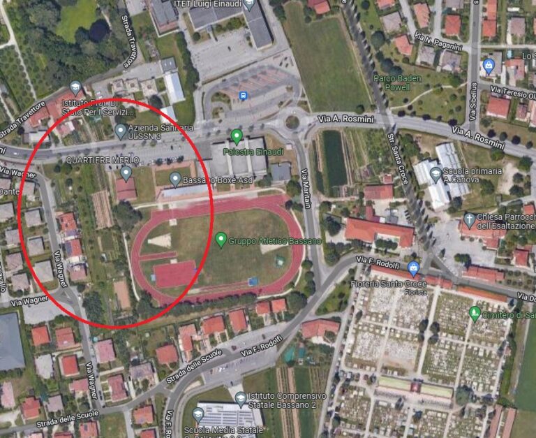 Terreno 774mq Bassano del Grappa Quartiere Merlo